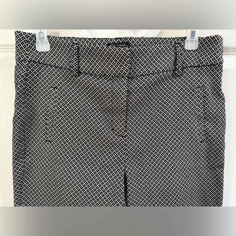 Shinestar Black and White Patterned Cropped Pants work office corpcore - Picture 3 of 4